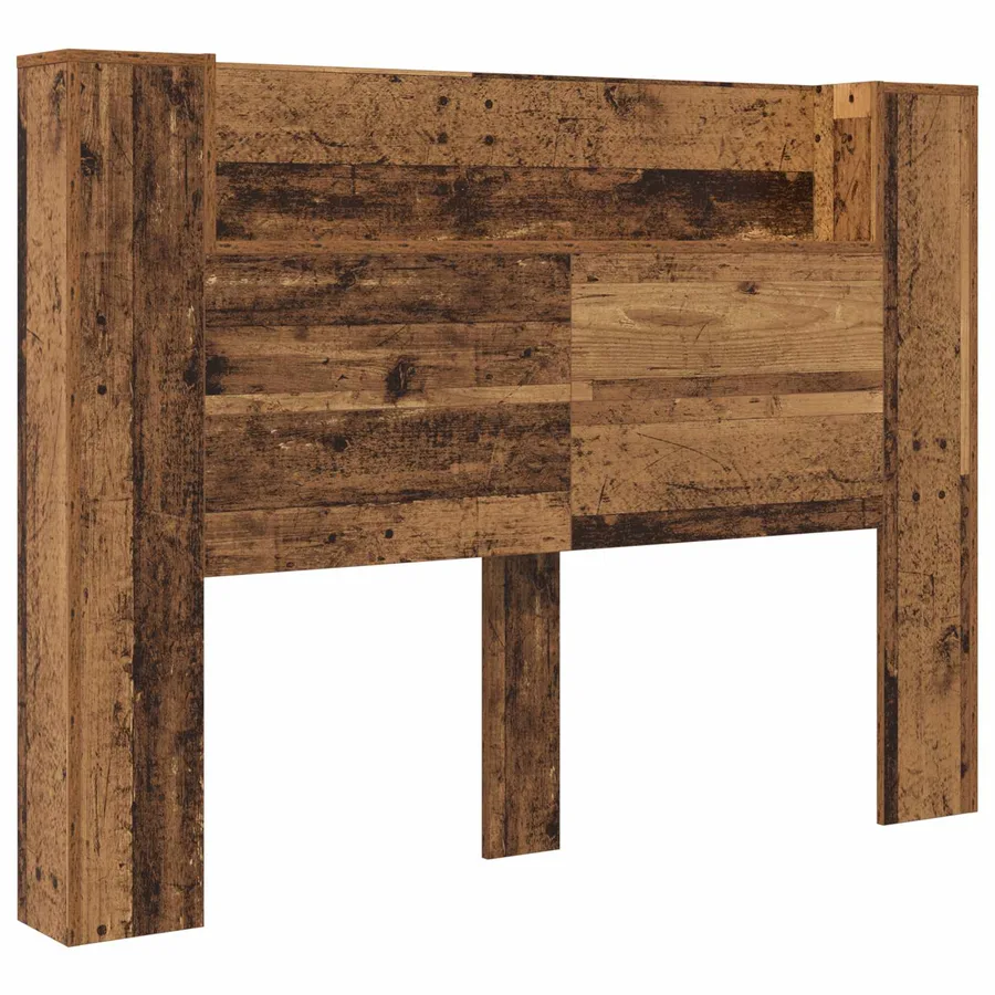 Cabinet de Tête de Lit avec LED Bois ancien Bois d'ingénierie - 2