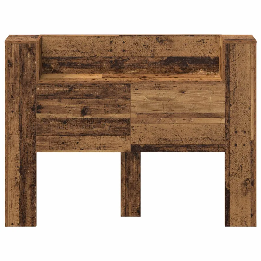 Cabinet de Tête de Lit avec LED Bois ancien Bois d'ingénierie - 5