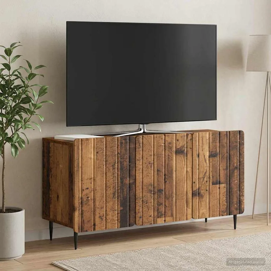 Meuble TV Bois ancien 99 x 34,5 x 52 cm Bois d'ingénierie - 4