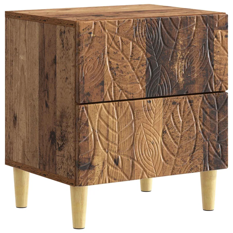 Table de chevet Bois ancien 43 x 34,5 x 48 cm Bois d'ingénierie - 2