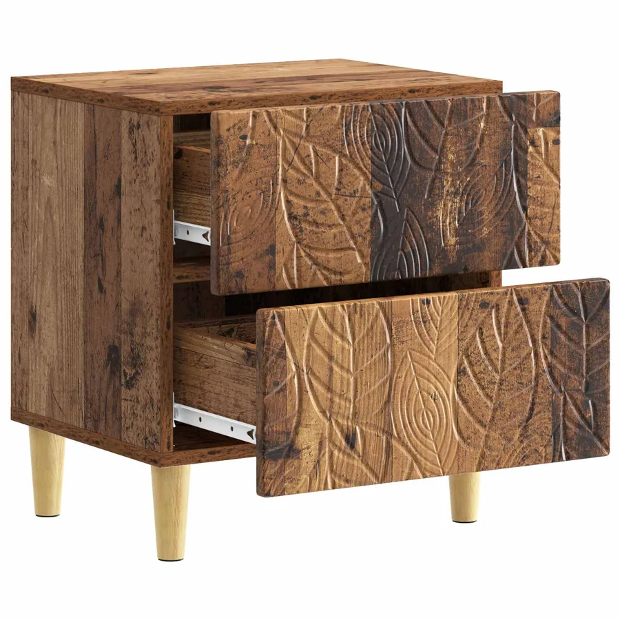 Table de chevet Bois ancien 43 x 34,5 x 48 cm Bois d'ingénierie - 3