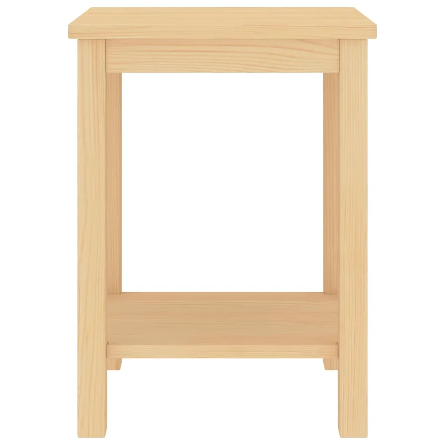 Table de chevet naturel 35x30x47 cm bois de pin massif - 3
