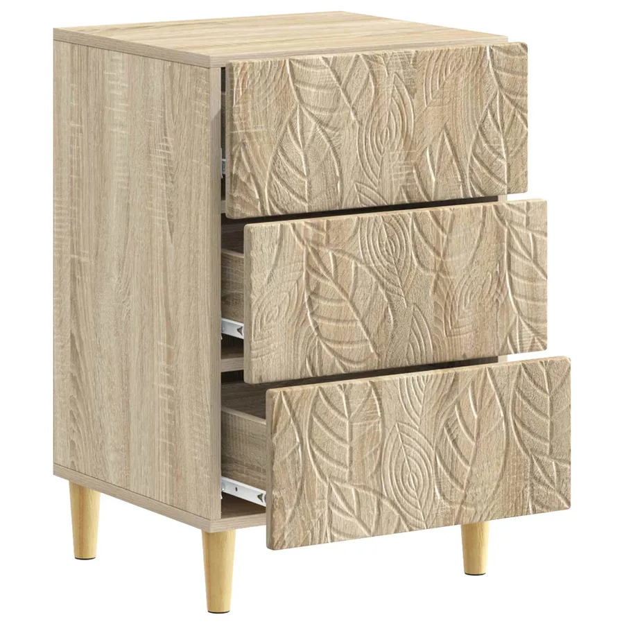 Table de chevet Chêne Sonoma 43 x 39,5 x 66,5 cm - 3