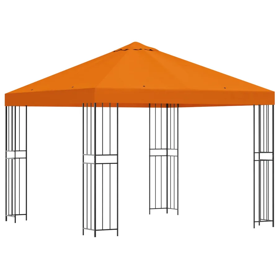Pavillon 3 x 3 m Orange Polyester et Acier 190 gsm - 2