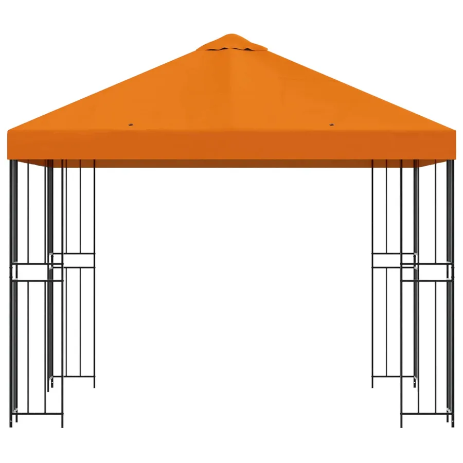 Pavillon 3 x 3 m Orange Polyester et Acier 190 gsm - 3