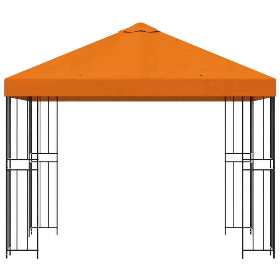 Pavillon 3 x 3 m Orange Polyester et Acier 190 gsm - 4