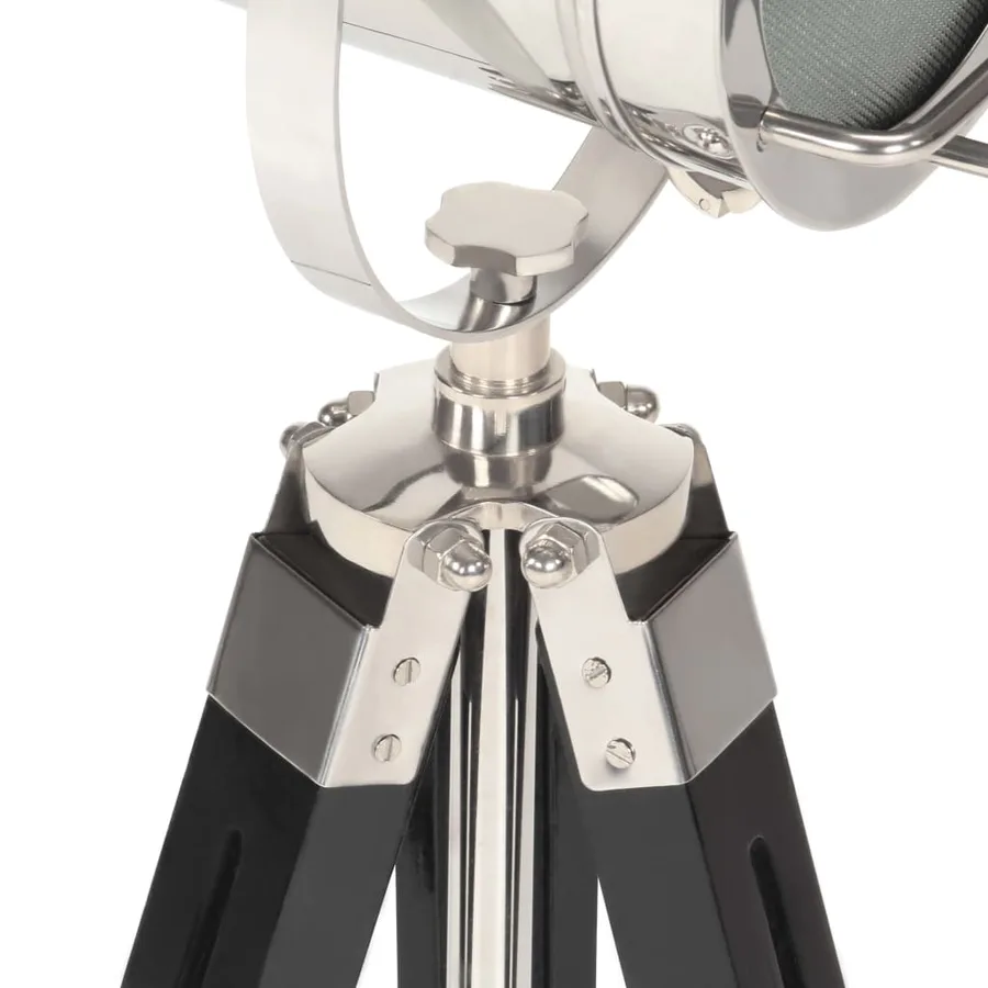 Lampadaire à trépied Noir Bois de manguier massif 69 cm - 12