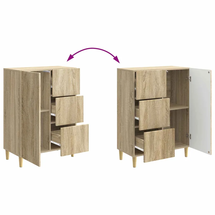 Buffet Chêne Sonoma 66 x 34,5 x 90 cm Bois d'ingénierie - 8