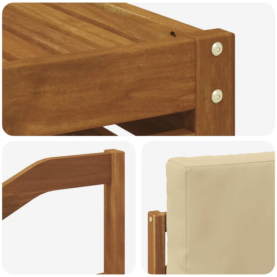 Ensemble de canapés d'extérieur 6 pcs Naturel et Beige - 7