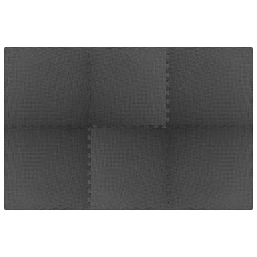 Tapis de sol de piscine 6 pcs Noir 2,16 ㎡ Mousse EVA - 6