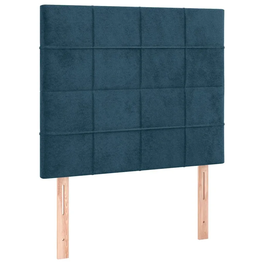 Sommier à lattes de lit matelas et LED Bleu foncé 100x200 cm - 7