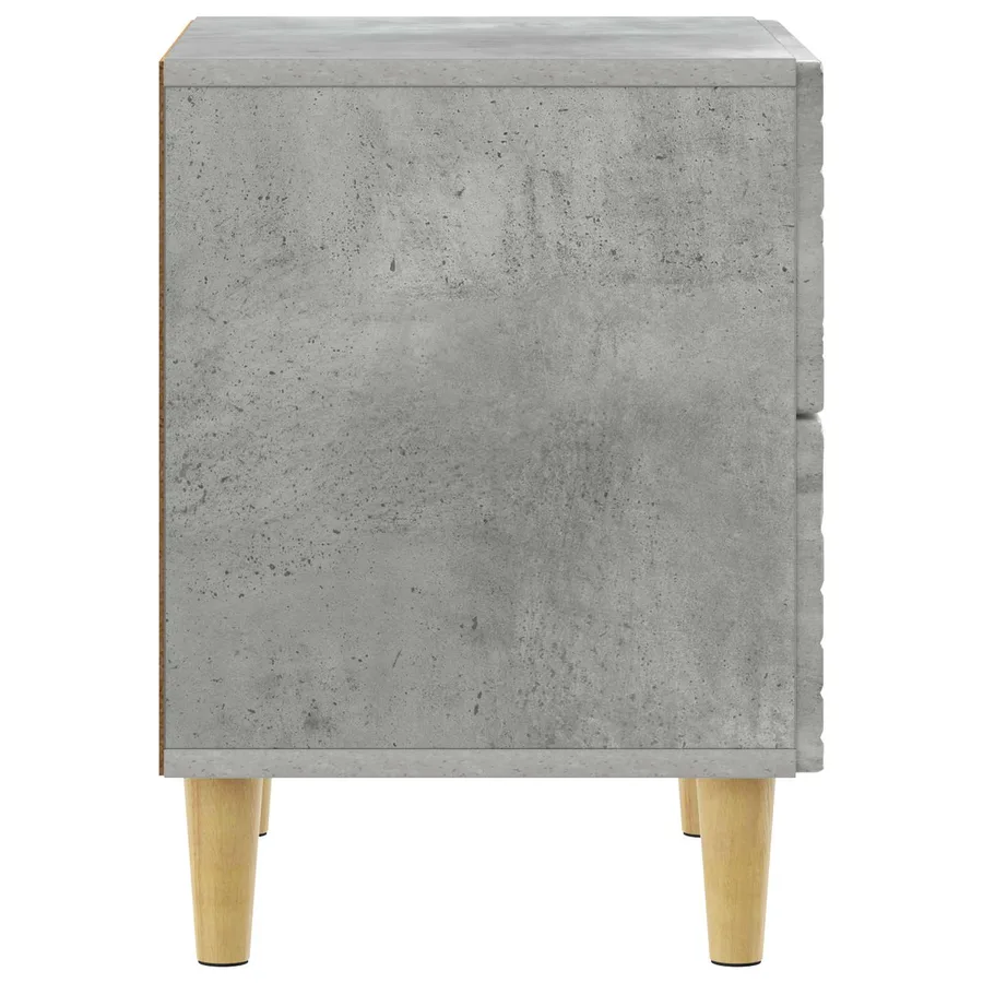Table de chevet Gris béton 62 x 34,5 x 48 cm Bois d'ingénierie - 5