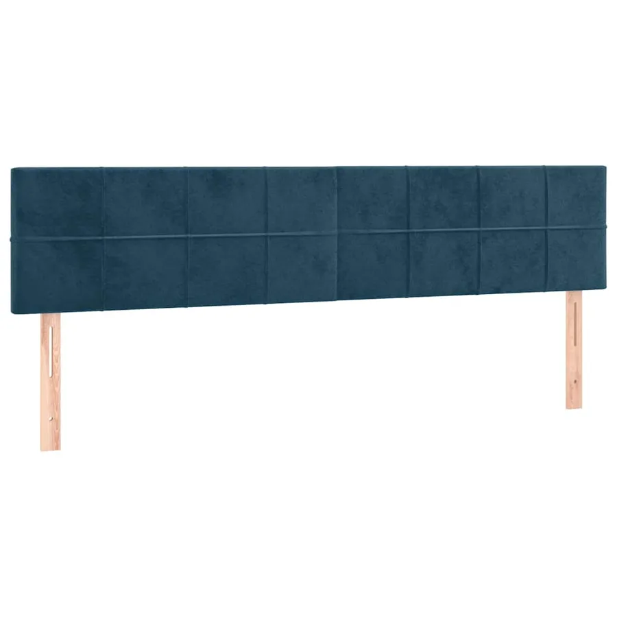 Sommier à lattes de lit et matelas Bleu foncé 200x200cm Velours - 6