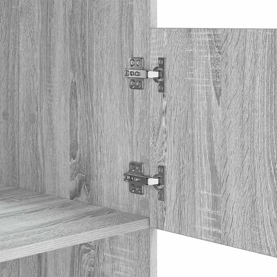 Armoire à Laver avec stockage Gris Sonoma Bois d'ingénierie - 11
