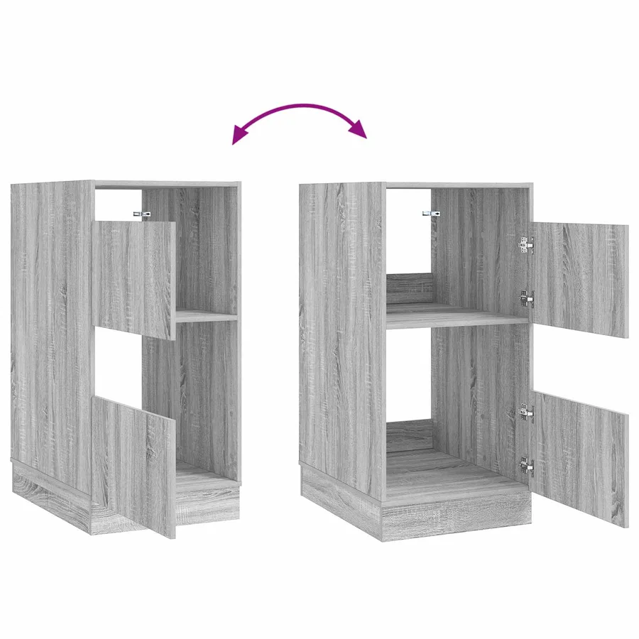 Armoire à Laver avec stockage Gris Sonoma Bois d'ingénierie - 12