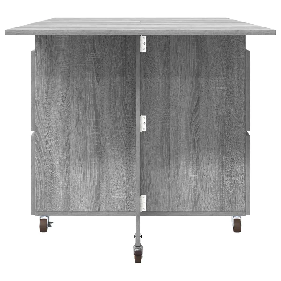 Table à dîner 140 x 80 x 77 cm Bois d'ingénierie Sonoma gris - 7