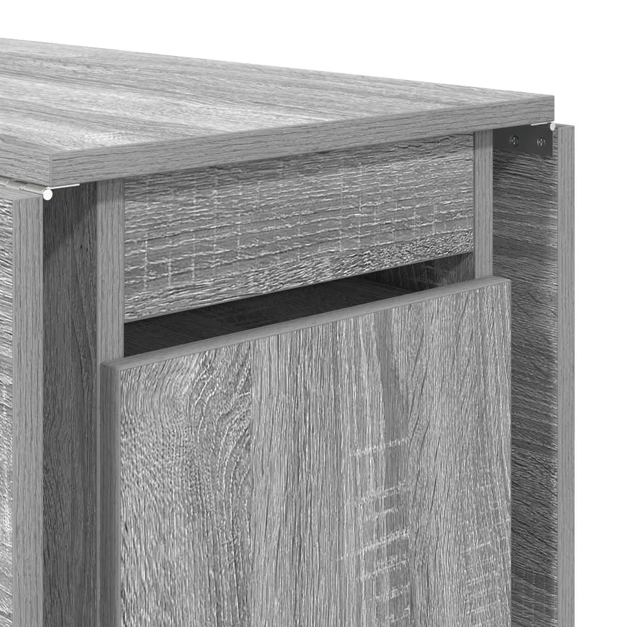 Table à dîner 140 x 80 x 77 cm Bois d'ingénierie Sonoma gris - 9