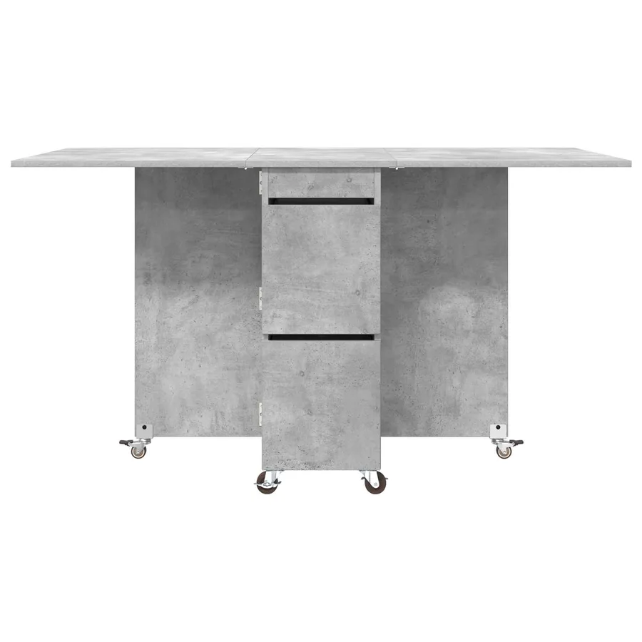 Table à dîner 140 x 80 x 77 cm Bois d'ingénierie Gris béton - 6