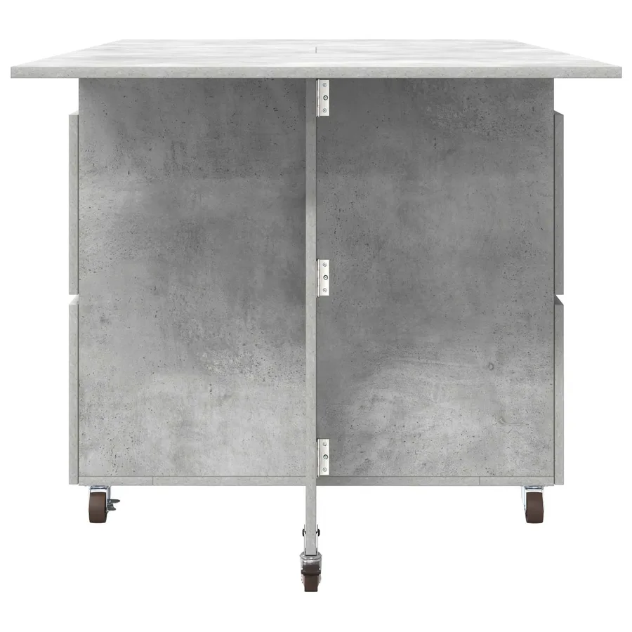 Table à dîner 140 x 80 x 77 cm Bois d'ingénierie Gris béton - 7