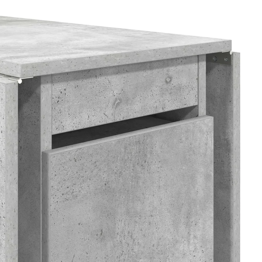 Table à dîner 140 x 80 x 77 cm Bois d'ingénierie Gris béton - 9