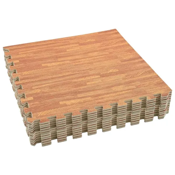 Tapis de sol de piscine 12 pcs bois 4,32 ㎡ Mousse EVA