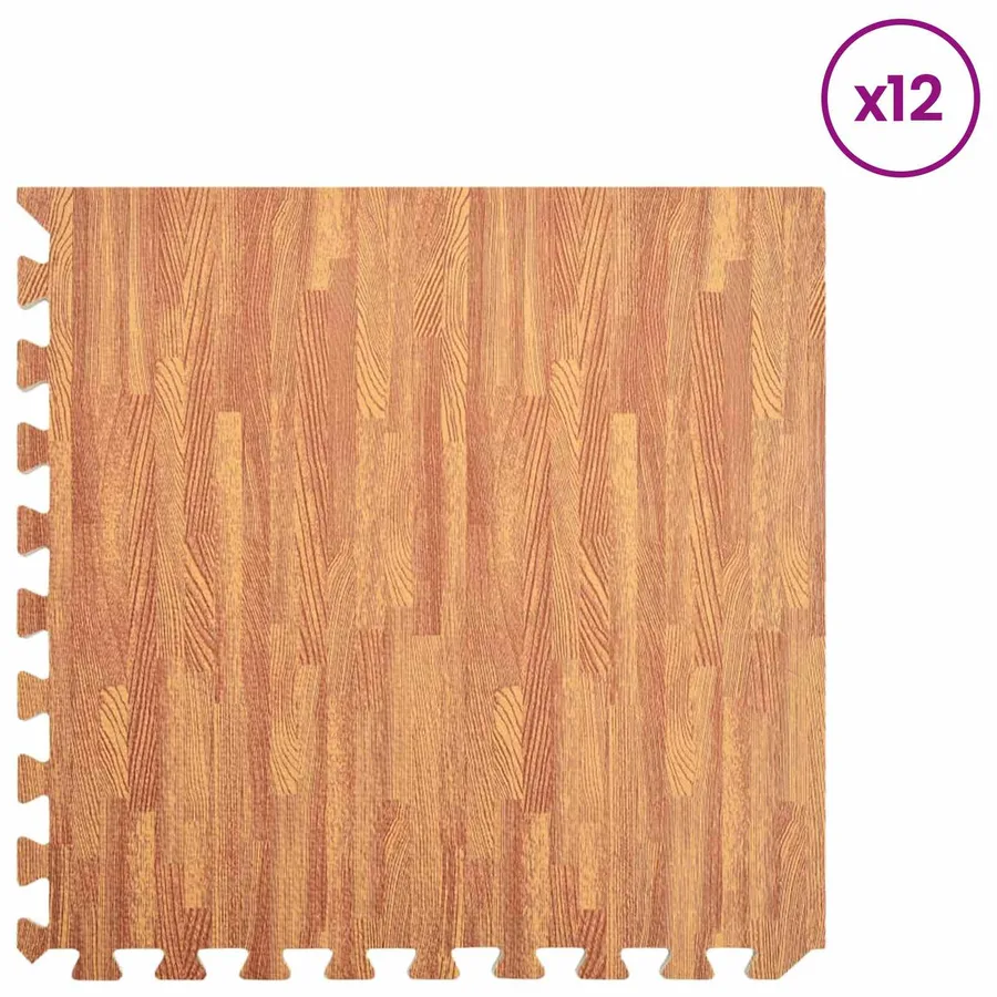 Tapis de sol de piscine 12 pcs bois 4,32 ㎡ Mousse EVA - 2