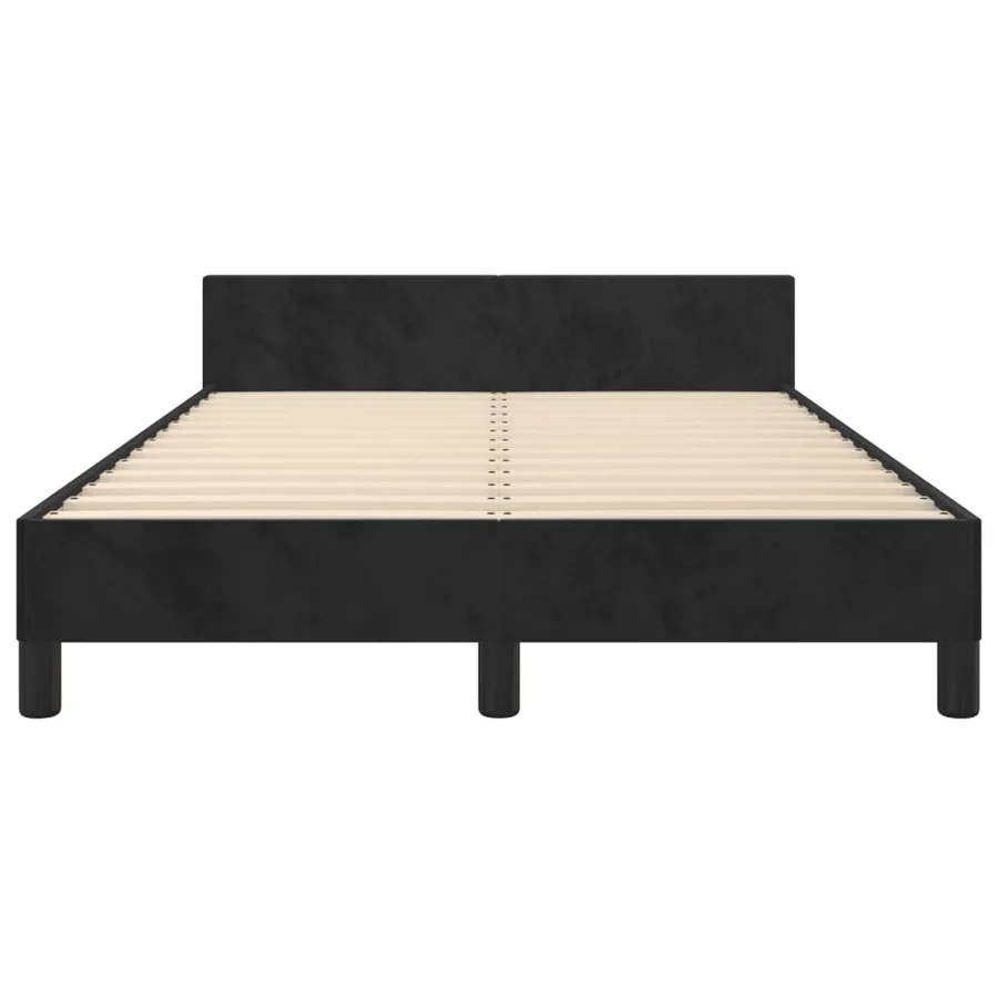 Cadre de lit sans matelas noir 120x200 cm velours - 6