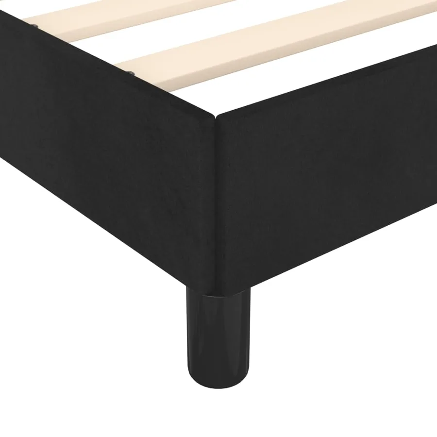 Cadre de lit sans matelas noir 120x200 cm velours - 9