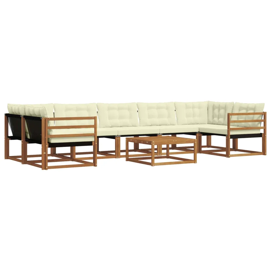 Ensemble de canapés d'extérieur 8 pcs Naturel et Crème - 2