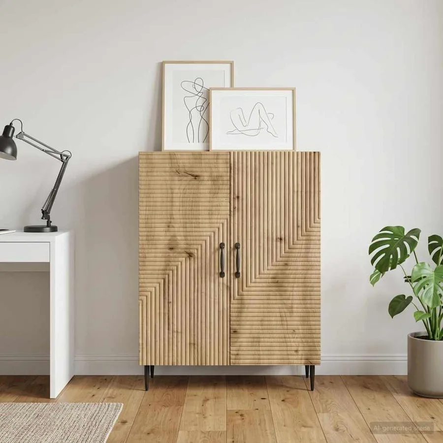 Buffet Chêne artisanal 66 x 34,5 x 89,5 cm Bois d'ingénierie - 4