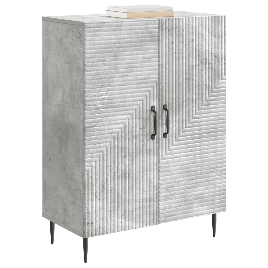 Buffet Gris béton 66 x 34,5 x 89,5 cm Bois d'ingénierie - 3