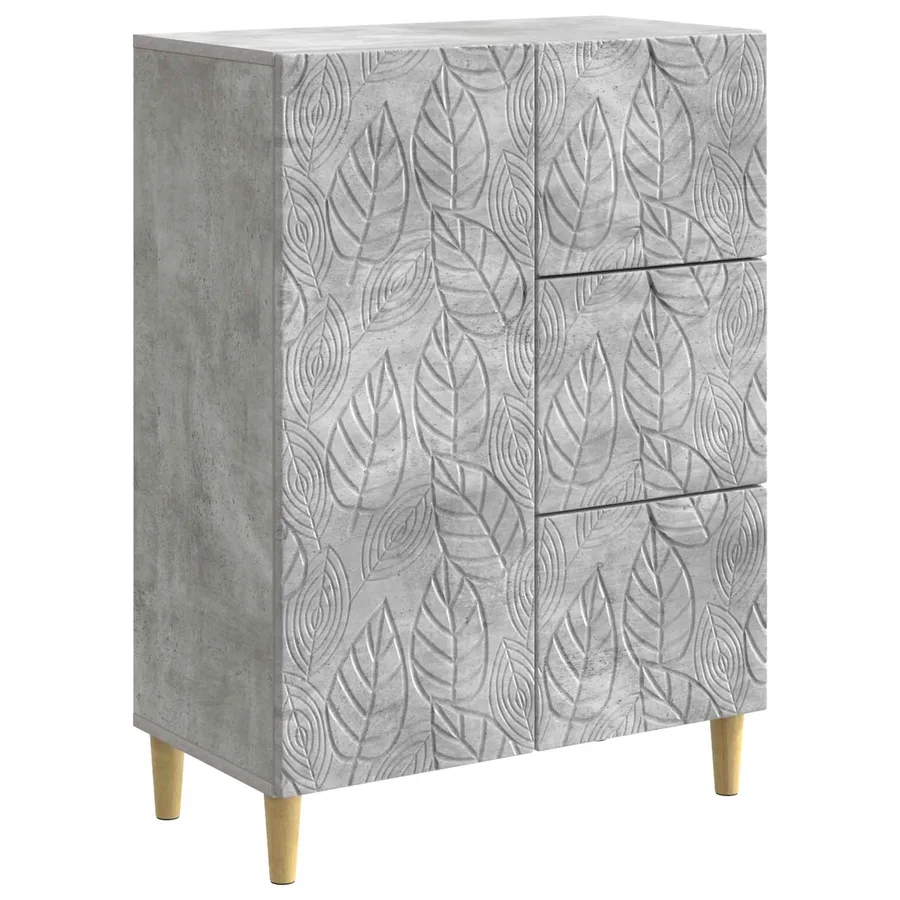 Buffet Gris béton 66 x 34,5 x 90 cm Bois d'ingénierie - 2