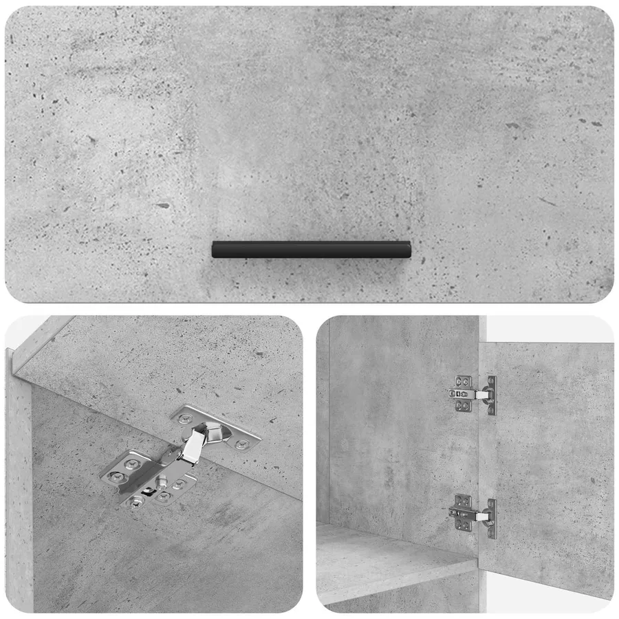 Ensemble de meubles de rangement pour la buanderie 2 pc Béton - 8