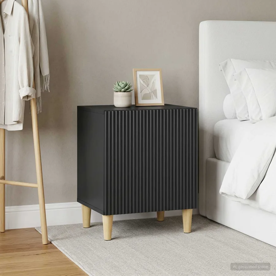 Cabinet de chevet 2 pcs Noir 43 x 34,5 x 50 cm - 4