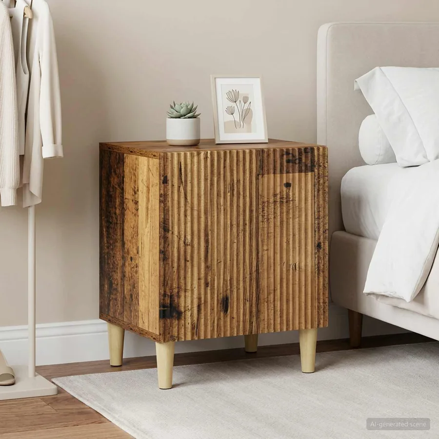 Cabinet de chevet 2 pcs Bois ancien 43 x 34,5 x 50 cm