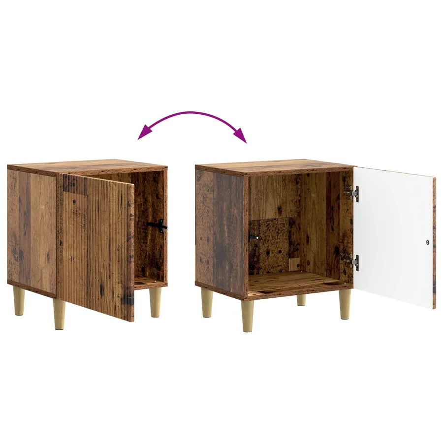 Cabinet de chevet 2 pcs Bois ancien 43 x 34,5 x 50 cm - 12