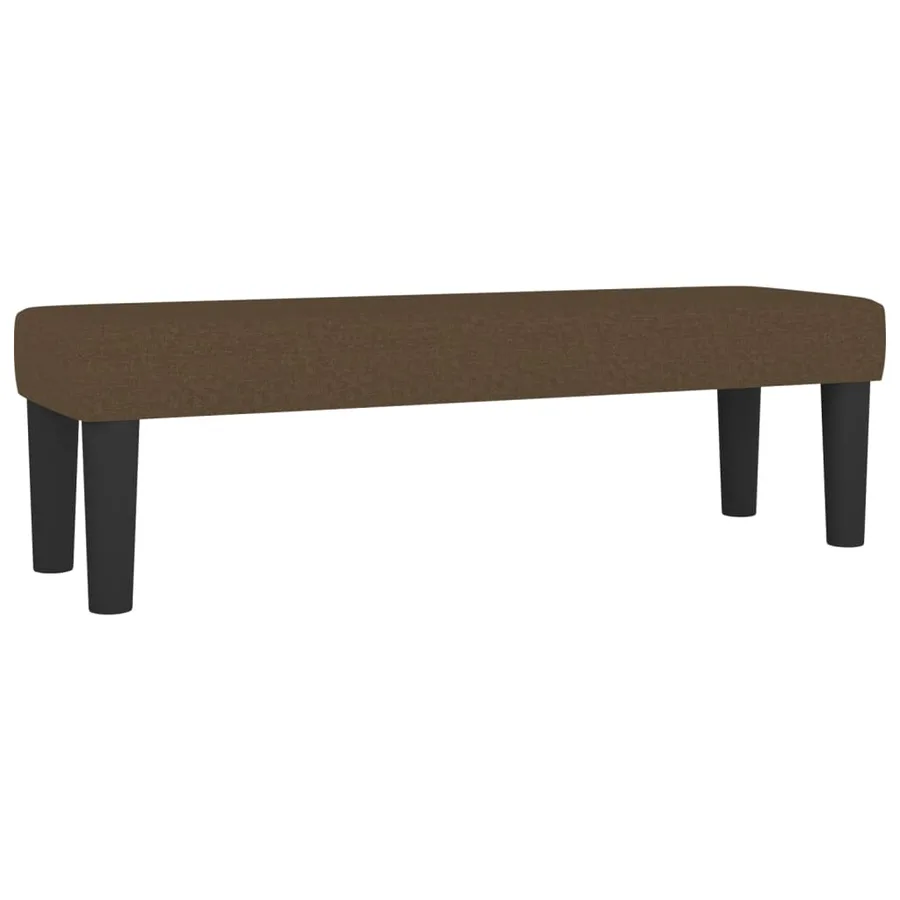 Banc Marron foncé 100x30x30 cm Tissu - 2