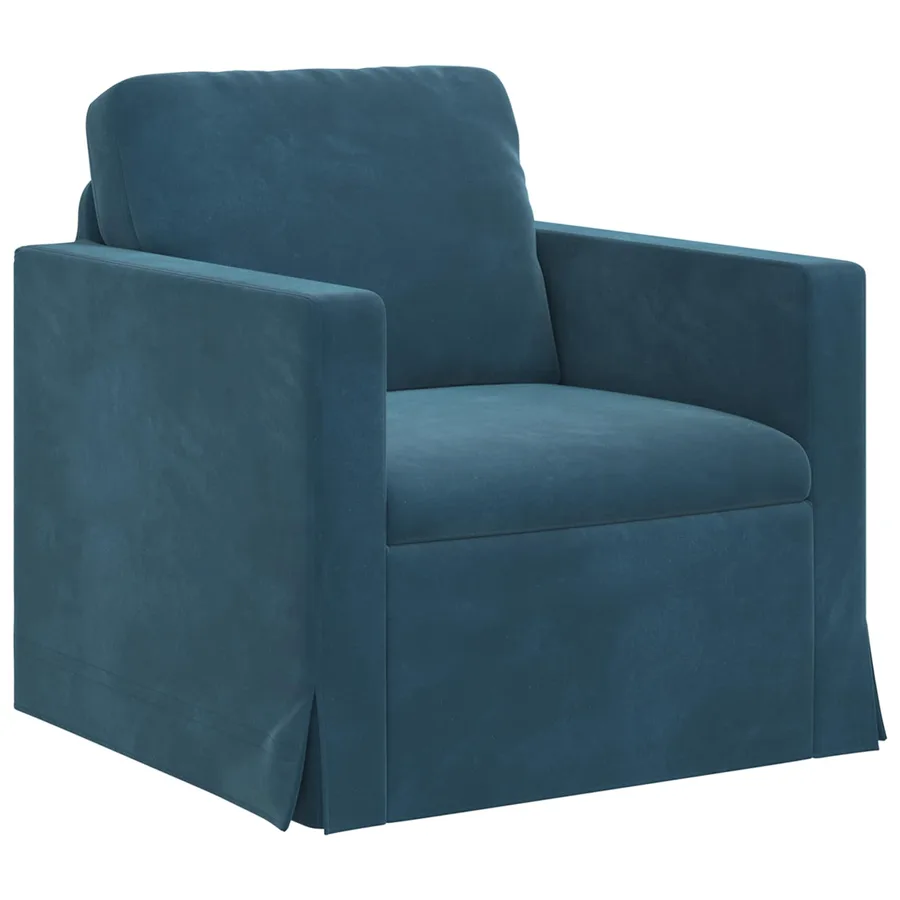 Canapé Bleu 78 x 78 x 80 cm Velours - 2