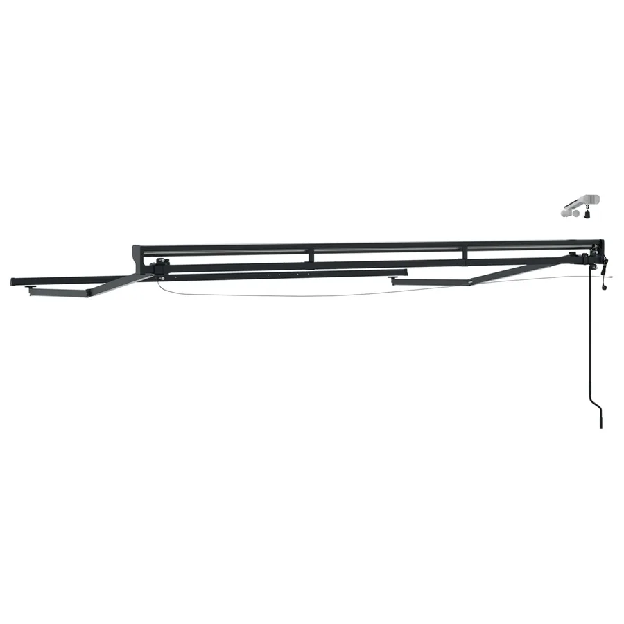 Cadre de store électrique avec LED Anthracite 3 x 2 m Aluminium - 7