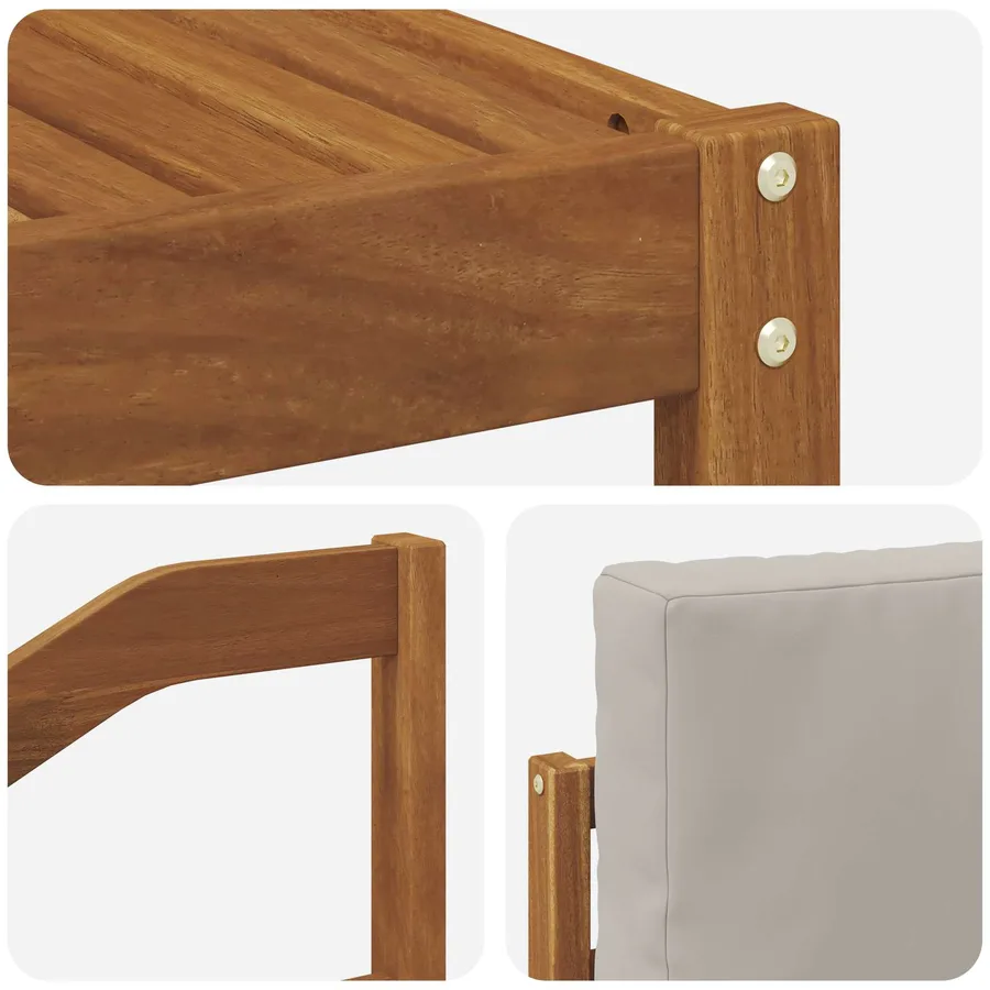 Ensemble de canapés d'extérieur 8 pcs Gris Naturel et Clair - 7