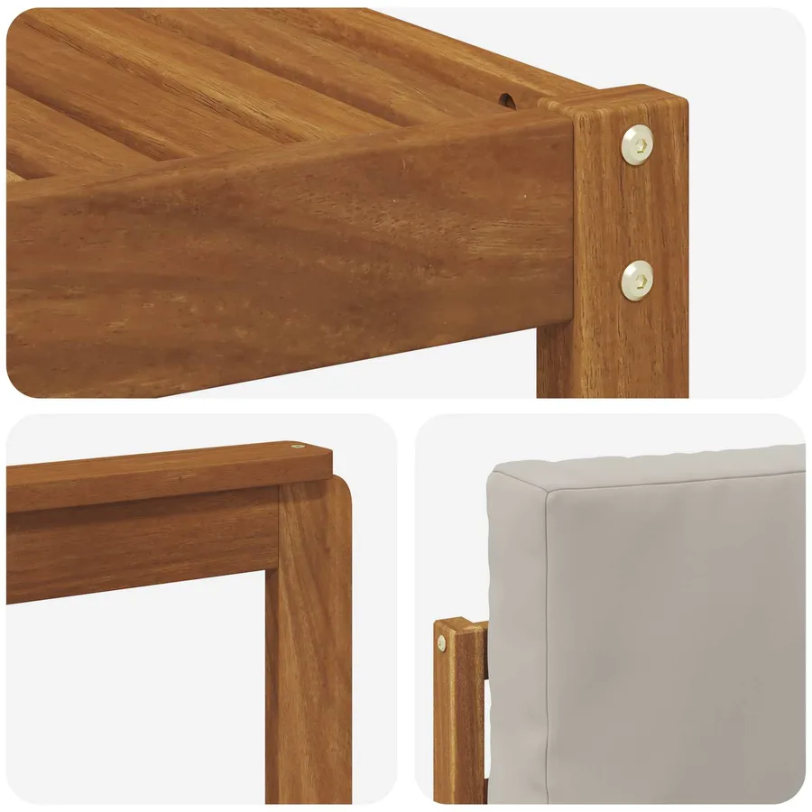 Ensemble de canapés d'extérieur 8 pcs Gris Naturel et Clair - 7