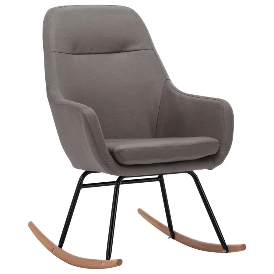 Chaise à bascule Gris clair Tissu - 2