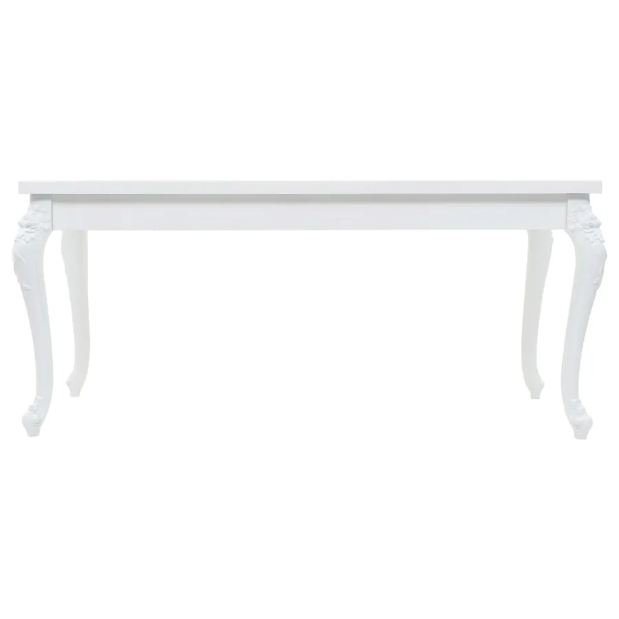 Table à manger 179x89x81 cm Blanc brillant - 3