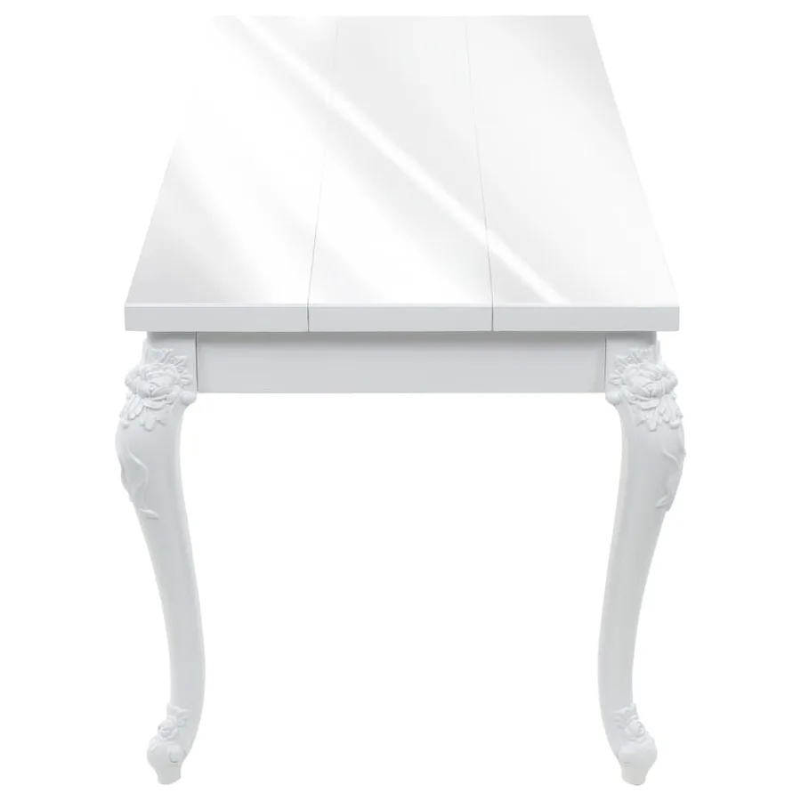 Table à manger 179x89x81 cm Blanc brillant - 4