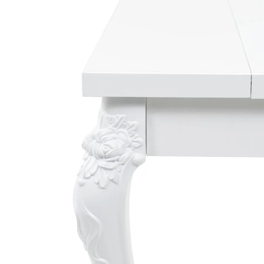 Table à manger 179x89x81 cm Blanc brillant - 7