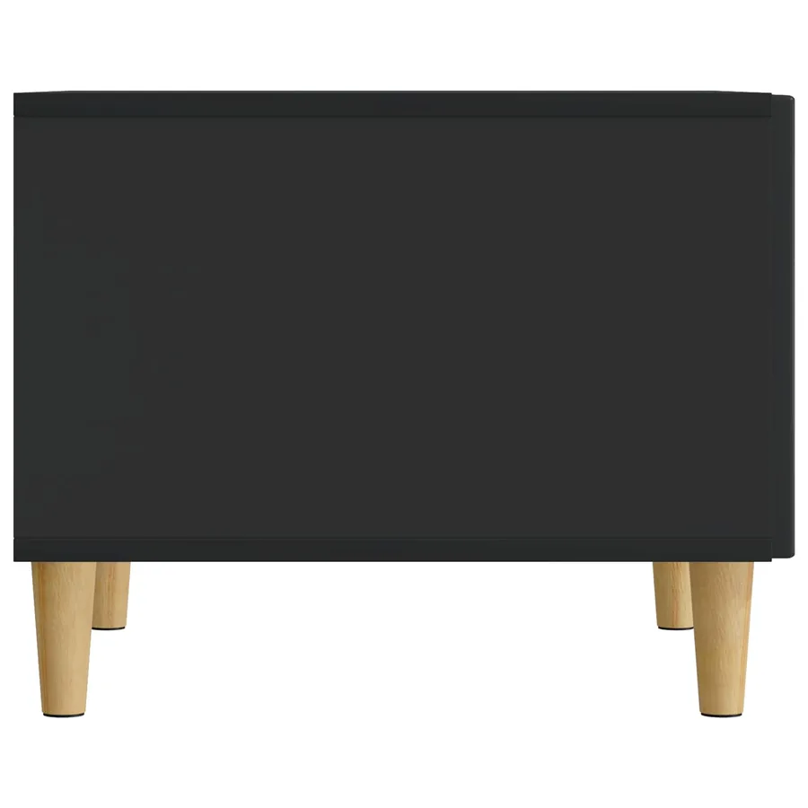 Table basse avec tiroir Noir 49 x 50 x 40 cm Bois d'ingénierie - 6
