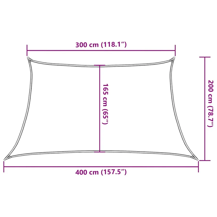 Voile d'ombrage 160 g/m² Terre cuite 3/4x2 m PEHD - 10