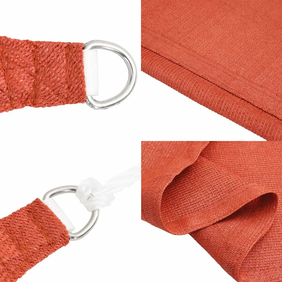Voile d'ombrage 160 g/m² Terre cuite 3/4x2 m PEHD - 6