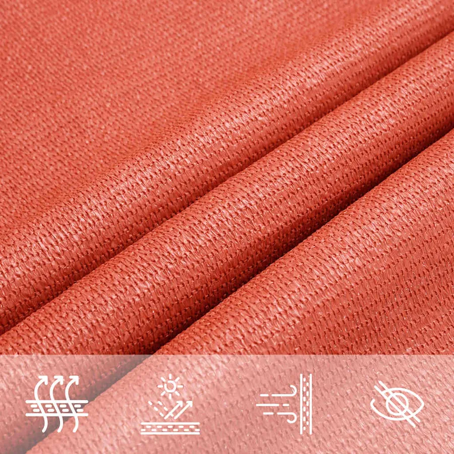 Voile d'ombrage 160 g/m² Terre cuite 3/4x2 m PEHD - 7