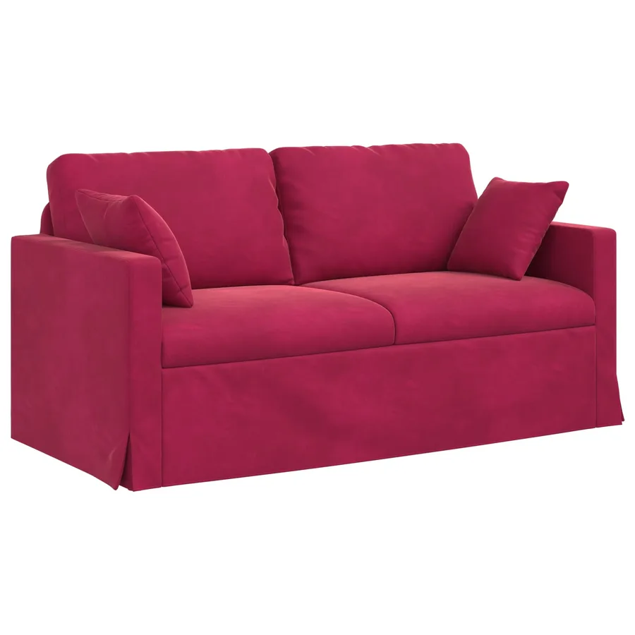 Canapé Bordeaux 158 x 78 x 80 cm Velours - 2